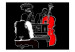 Wall Mural Jazz Music - Musicians playing double bass and piano on a black background 61369 additionalThumb 1