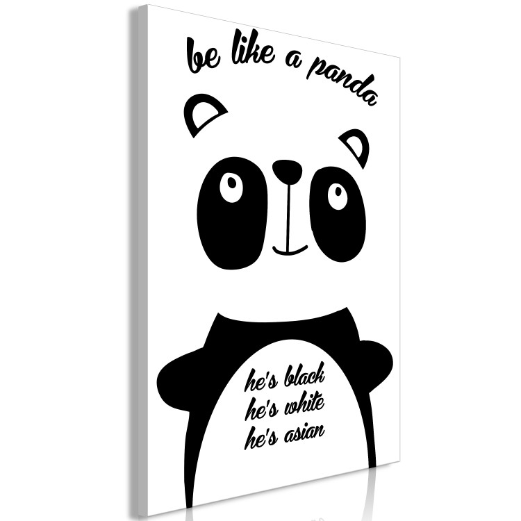 Canvas Wise Panda (1-part) - Graphic Design with English Text 114779 additionalImage 2