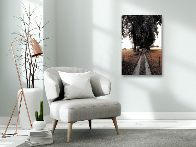 Canvas Countryside path - grain fields, trees and poplars summer landscape 124379 additionalImage 3