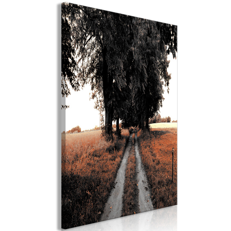 Canvas Countryside path - grain fields, trees and poplars summer landscape 124379 additionalImage 2