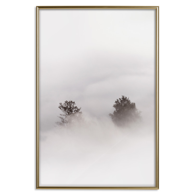 Poster Misty Whisper - landscape of trees in the midst of intense bright fog 130379 additionalImage 17