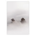 Poster Misty Whisper - landscape of trees in the midst of intense bright fog 130379