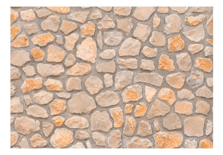 Wall Mural Rustic classic - background in a rust-beige stone pattern in concrete 64279 additionalImage 1