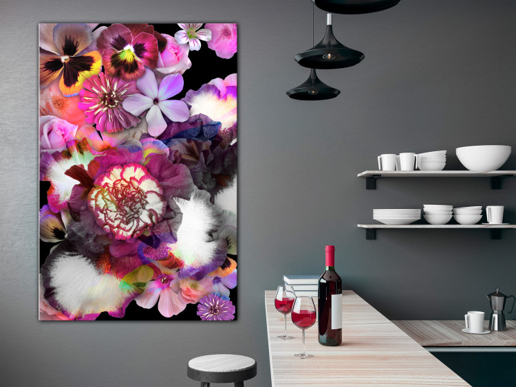 Canvas Plant madness - lush flowers in purple and pink colors 117989 additionalImage 3