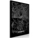 Canvas Dark Map of Hamburg (1 Part) Vertical 118089 additionalThumb 2