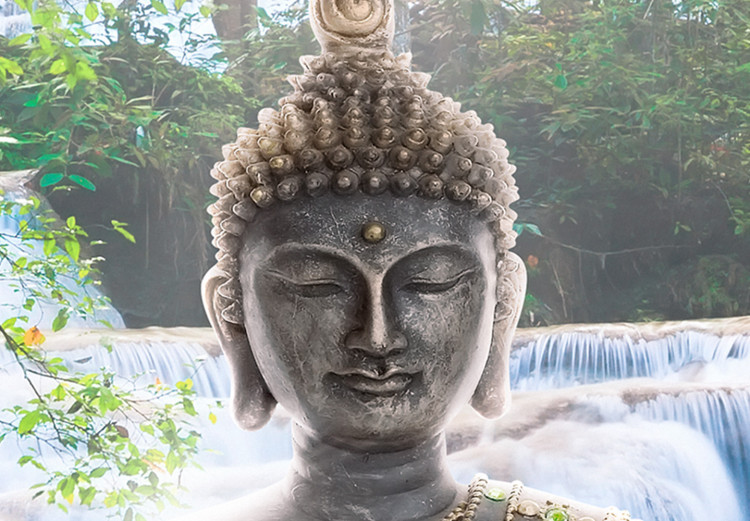 Canvas Buddha and Waterfall (3 Parts) Green 121989 additionalImage 5