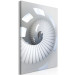 Canvas Stone, spiral stairs - a photograph of architecture in white 123889 additionalThumb 2