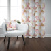 Decorative Curtain Geometric patchwork - design with triangles, marble and gold pattern 147189 additionalThumb 9