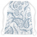 Backpack Stylised leaves - minimalist, white and blue floral theme 147389 additionalThumb 2