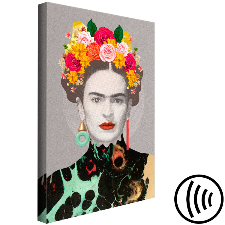 Canvas Floral Woman Portrait (1-part) - Colorful Figure Elements 118099 additionalImage 6
