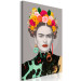 Canvas Floral Woman Portrait (1-part) - Colorful Figure Elements 118099 additionalThumb 2