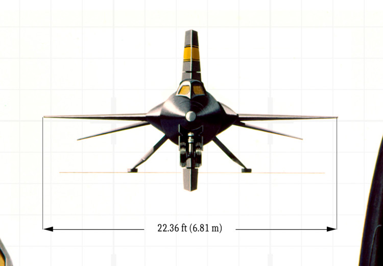 Poster North American X-15 - Rocket Plane in Projection with Dimensions 146299 additionalImage 2