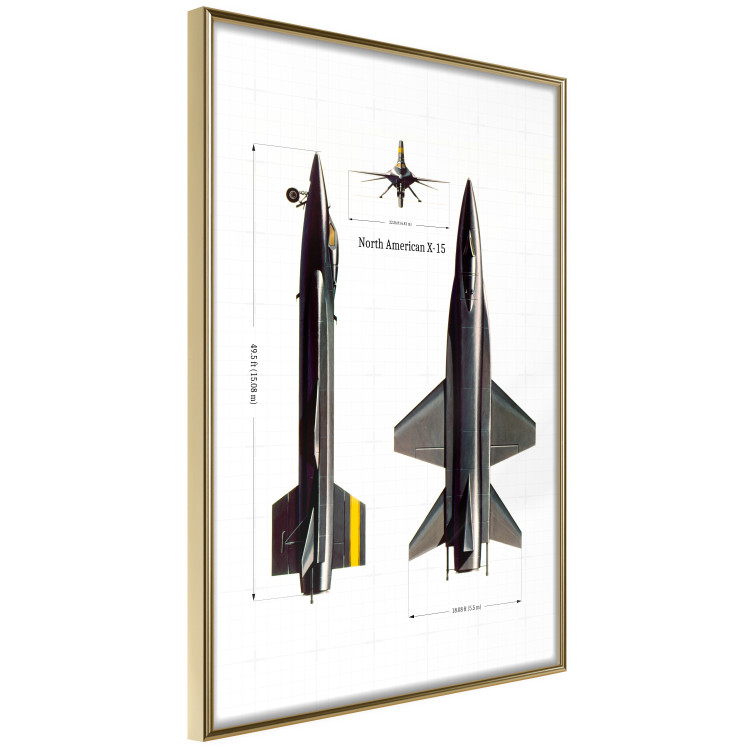 Poster North American X-15 - Rocket Plane in Projection with Dimensions 146299 additionalImage 7