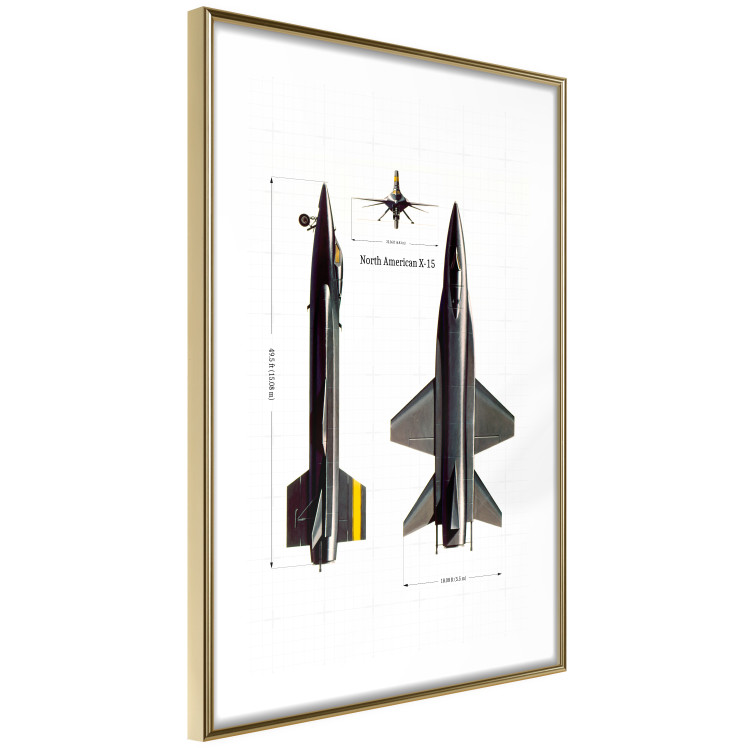 Poster North American X-15 - Rocket Plane in Projection with Dimensions 146299 additionalImage 8