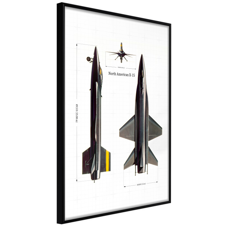 Poster North American X-15 - Rocket Plane in Projection with Dimensions 146299 additionalImage 6