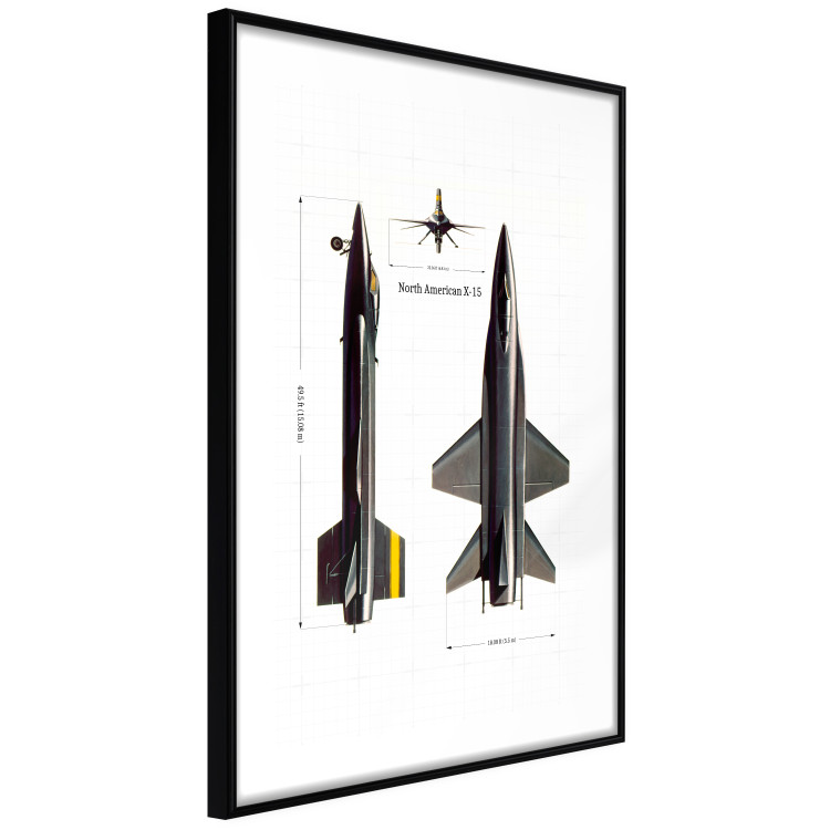 Poster North American X-15 - Rocket Plane in Projection with Dimensions 146299 additionalImage 5