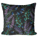 Decorative Microfiber Pillow Provencal night - fine floral motif on black background cushions 146899