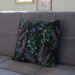 Decorative Microfiber Pillow Provencal night - fine floral motif on black background cushions 146899 additionalThumb 4