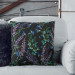 Decorative Microfiber Pillow Provencal night - fine floral motif on black background cushions 146899 additionalThumb 6