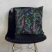 Decorative Microfiber Pillow Provencal night - fine floral motif on black background cushions 146899 additionalThumb 3