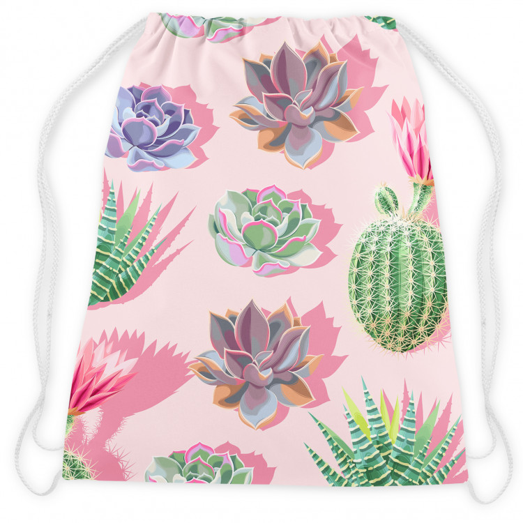 Backpack Cactus gallery - graphic composition of succulents in shades of pink 147399 additionalImage 2