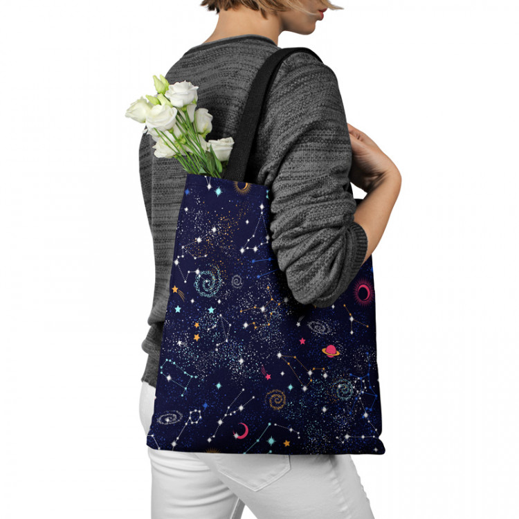 Shopping Bag Cosmic constellations - constellations, stars and planets in the sky 147599 additionalImage 3